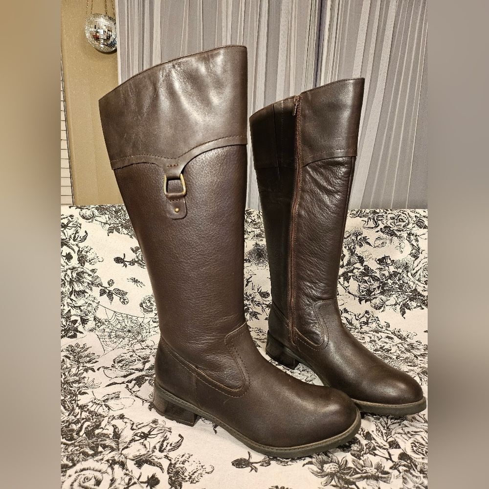 Clarks Women's Swansea Bridge Brown Leather Riding Boot